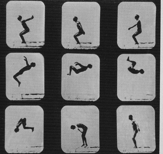 Атлет. Обратный кувырок. Эдверд Мэйбридж