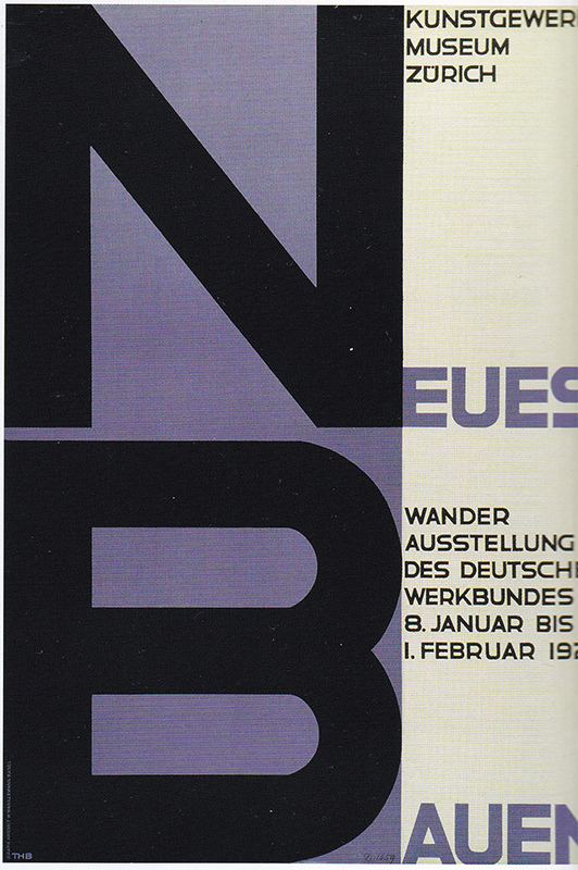 Плакат к выставке «Neues Bauen»