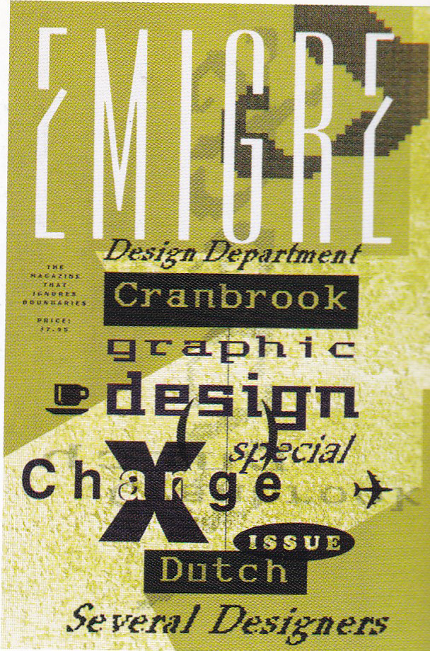 Обложка журнала Emigre