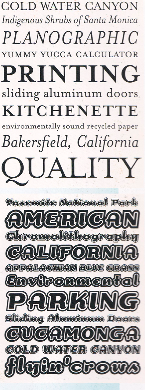 Шрифты, использующиеся в оформлении журнала Emigre