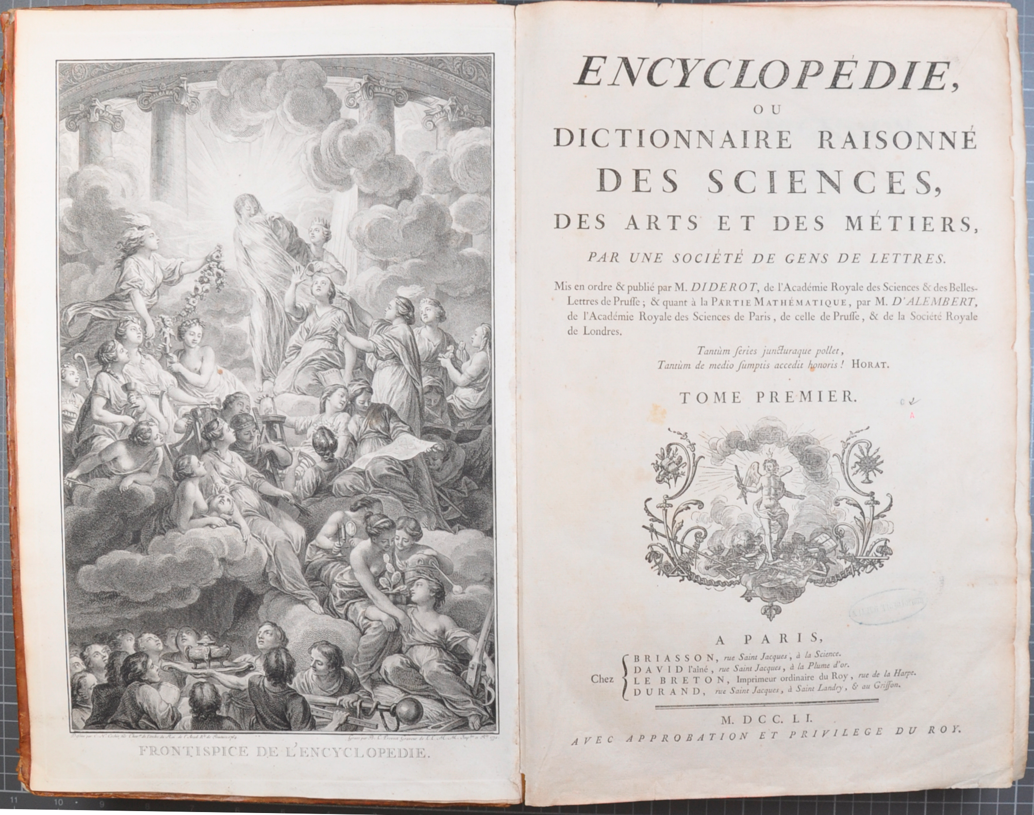 Титульная страница Энциклопедии Дени Дидро